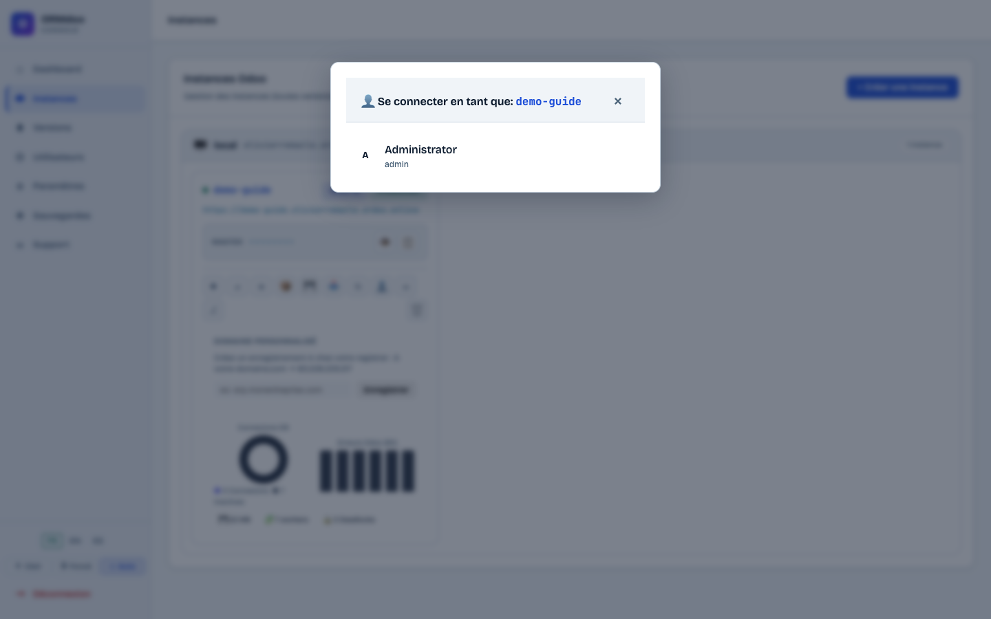 Connexion en tant qu'utilisateur Odoo